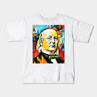 Horace Greeley Abstract Portrait | Horace Greeley Abstract Artwork 15 Kids T-Shirt